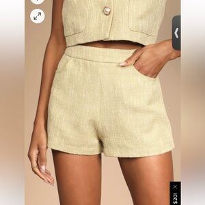 Lulus tweed high waisted shorts